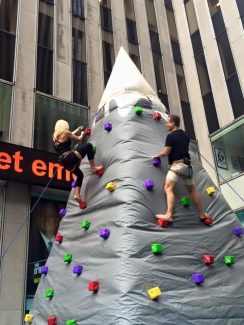 inflatable rock wall NYC Fox & Friends Anna Rick